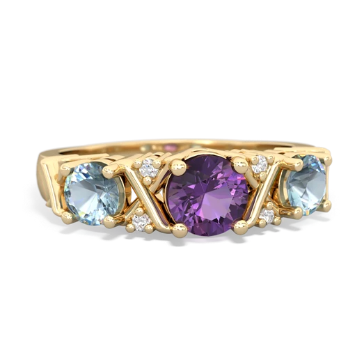 amethyst-aquamarine timeless ring