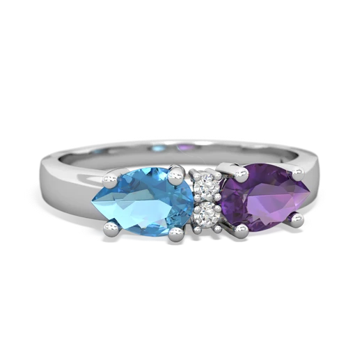 amethyst-blue topaz timeless ring