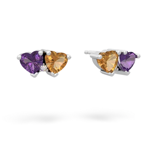 amethyst-citrine  earrings