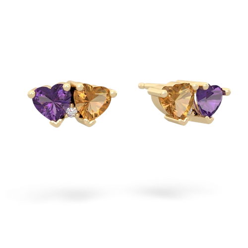 amethyst-citrine  earrings