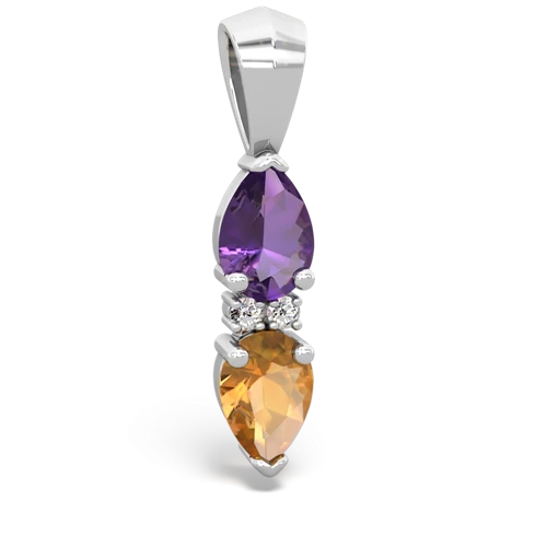 amethyst-citrine bowtie pendant