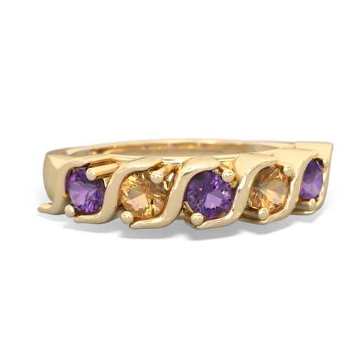 amethyst-citrine timeless ring