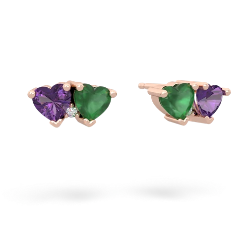 amethyst-emerald  earrings