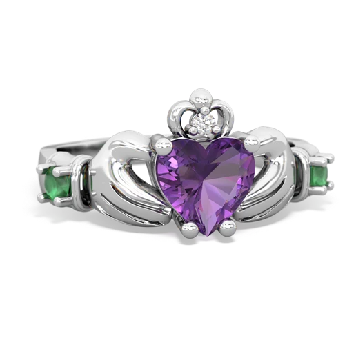 amethyst-emerald claddagh ring