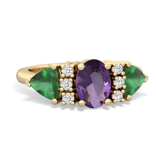 amethyst-emerald timeless ring