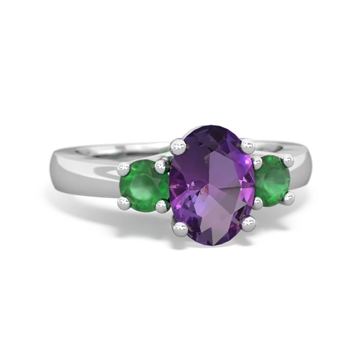 amethyst-emerald timeless ring