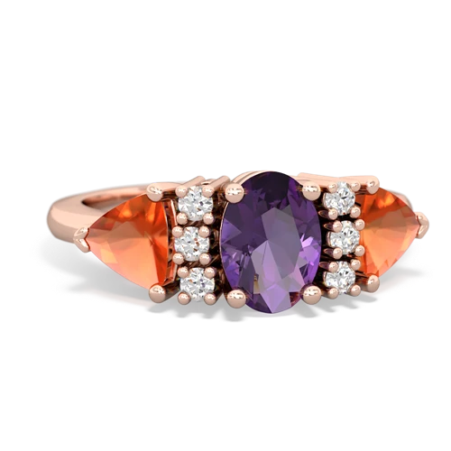 amethyst-fire opal timeless ring