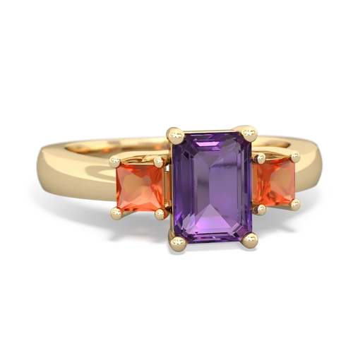 amethyst-fire opal timeless ring