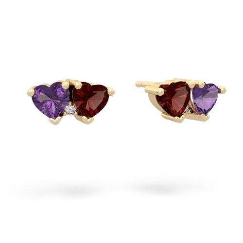 amethyst-garnet  earrings