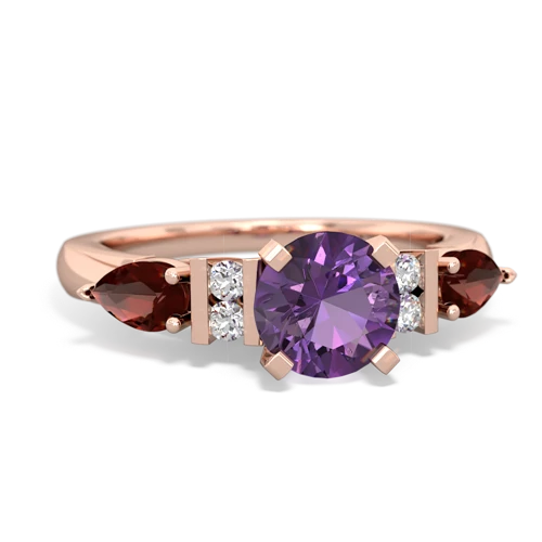 amethyst-garnet engagement ring