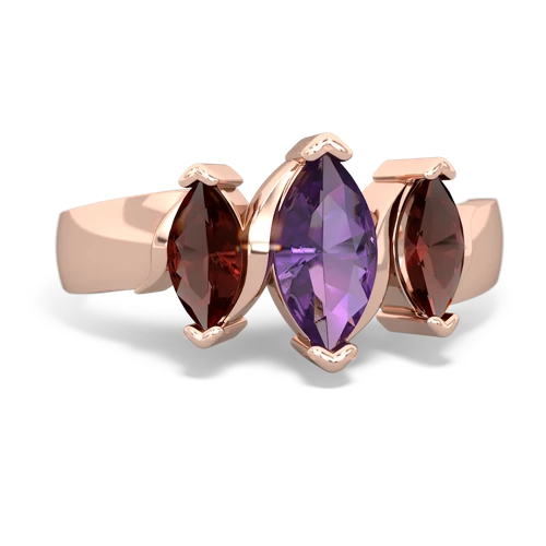 amethyst-garnet keepsake ring