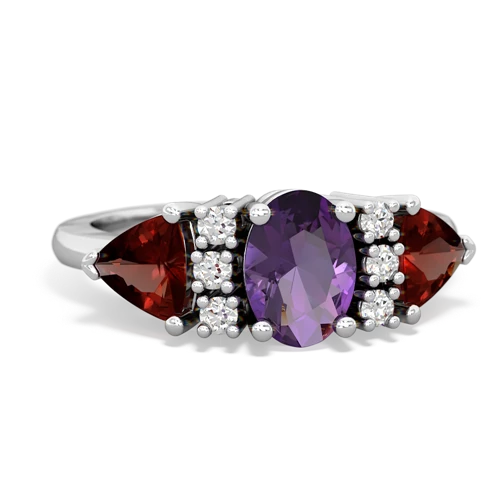 amethyst-garnet timeless ring