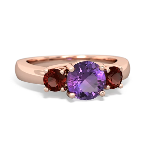 amethyst-garnet timeless ring