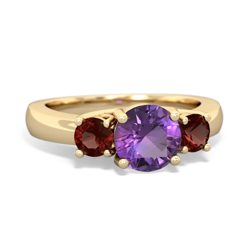 amethyst-garnet timeless ring