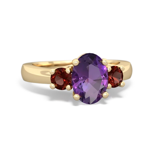 amethyst-garnet timeless ring