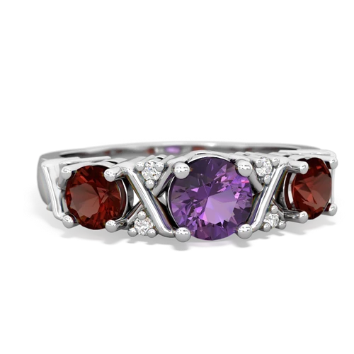 amethyst-garnet timeless ring