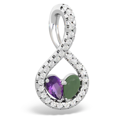 amethyst-jade pave twist pendant