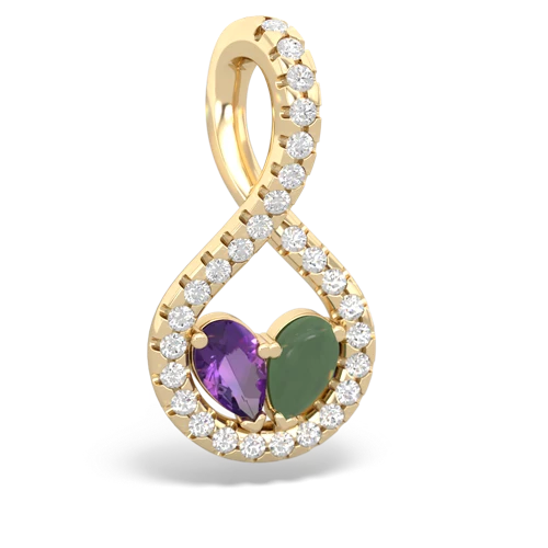 amethyst-jade pave twist pendant