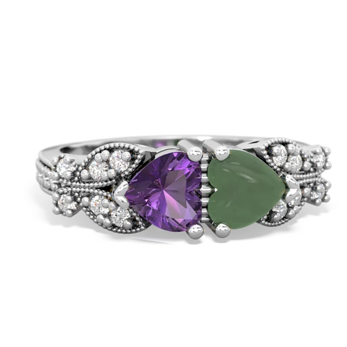 amethyst-jade keepsake butterfly ring