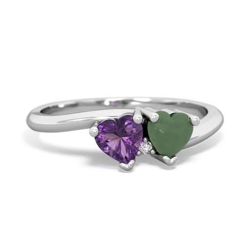 amethyst-jade sweethearts promise ring