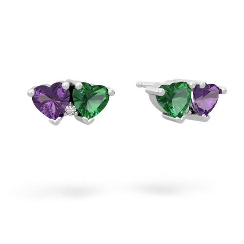 amethyst-lab emerald  earrings