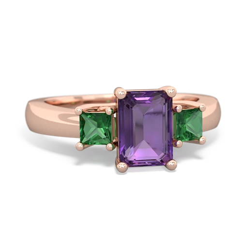 amethyst-lab emerald timeless ring