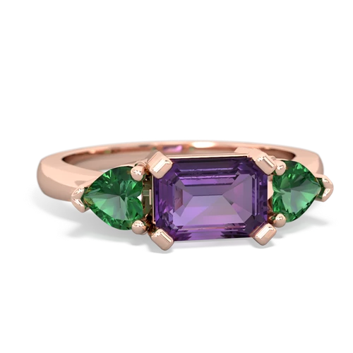 amethyst-lab emerald timeless ring