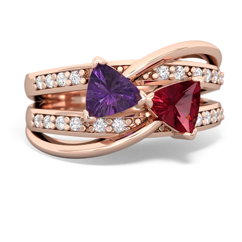 amethyst-lab ruby couture ring