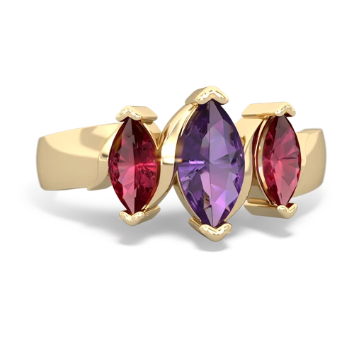 amethyst-lab ruby keepsake ring