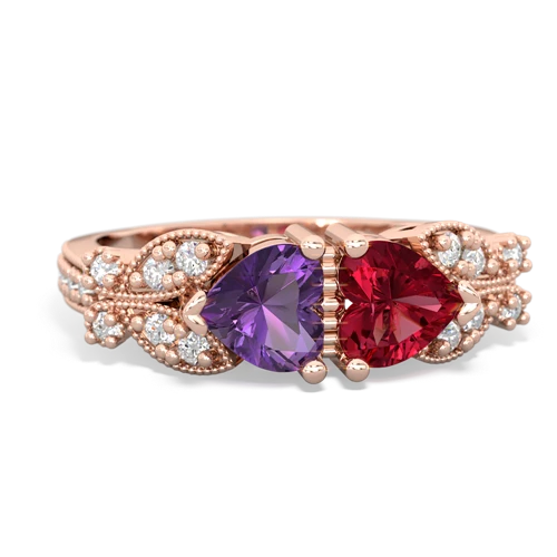 amethyst-lab ruby keepsake butterfly ring