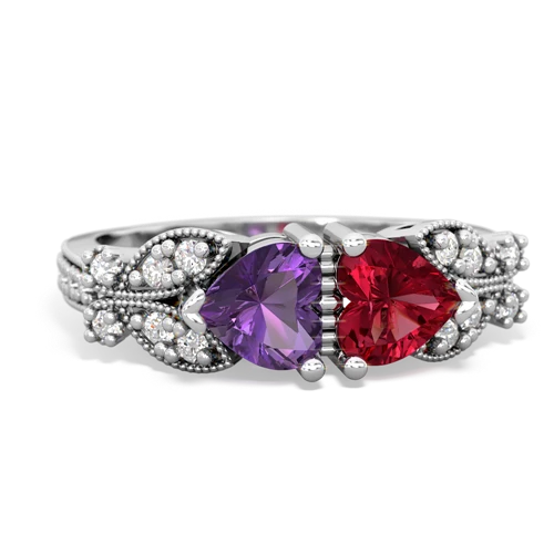 amethyst-lab ruby keepsake butterfly ring