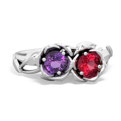 amethyst-lab ruby roses ring