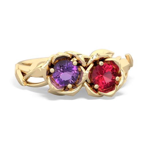 amethyst-lab ruby roses ring