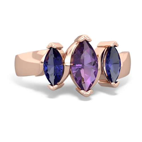 amethyst-lab sapphire keepsake ring