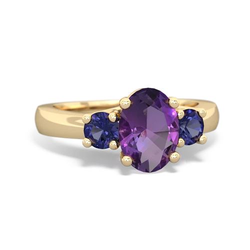 amethyst-lab sapphire timeless ring