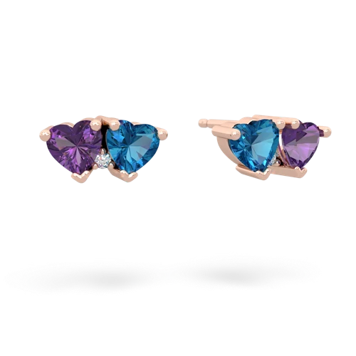 amethyst-london topaz  earrings