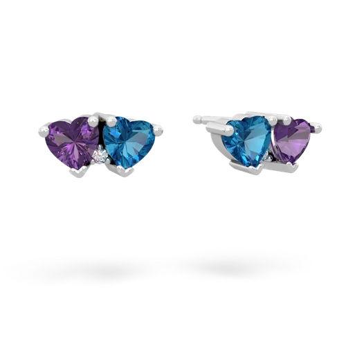 amethyst-london topaz  earrings