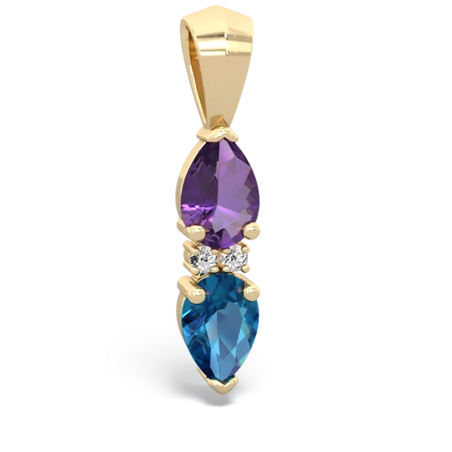 amethyst-london topaz bowtie pendant