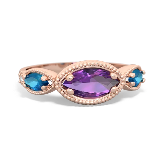 amethyst-london topaz milgrain marquise ring