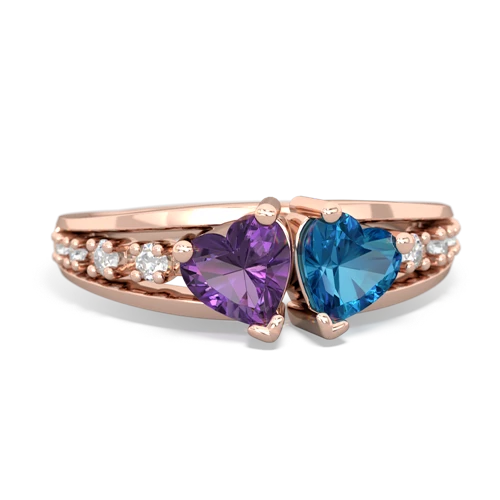 amethyst-london topaz modern ring