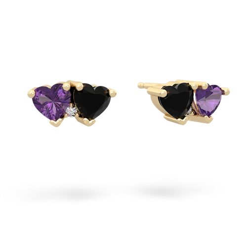 amethyst-onyx  earrings