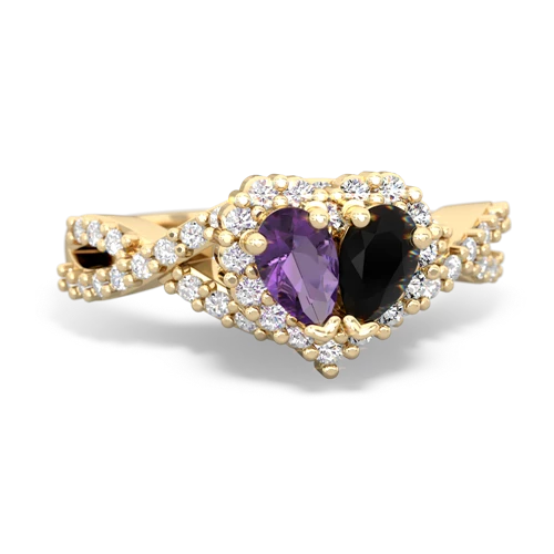 amethyst-onyx engagement ring