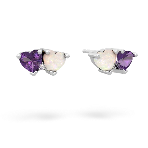 amethyst-opal  earrings