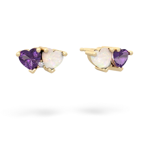 amethyst-opal  earrings