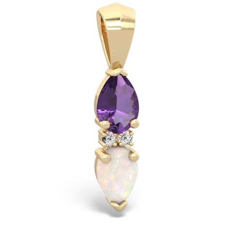 amethyst-opal bowtie pendant