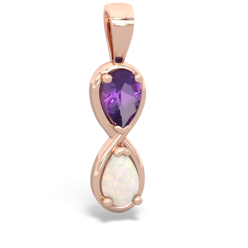 amethyst-opal infinity pendant