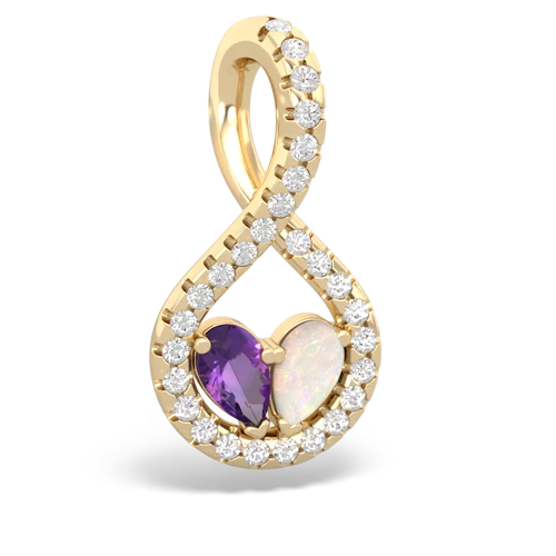 amethyst-opal pave twist pendant