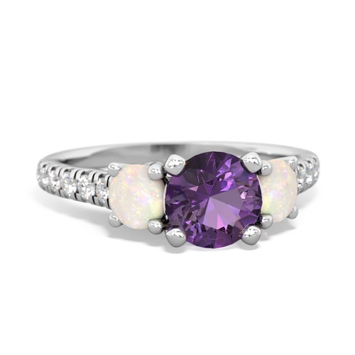 amethyst-opal trellis pave ring