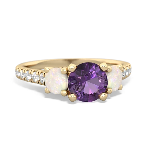 amethyst-opal trellis pave ring