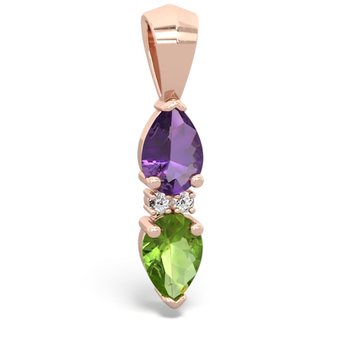 amethyst-peridot bowtie pendant